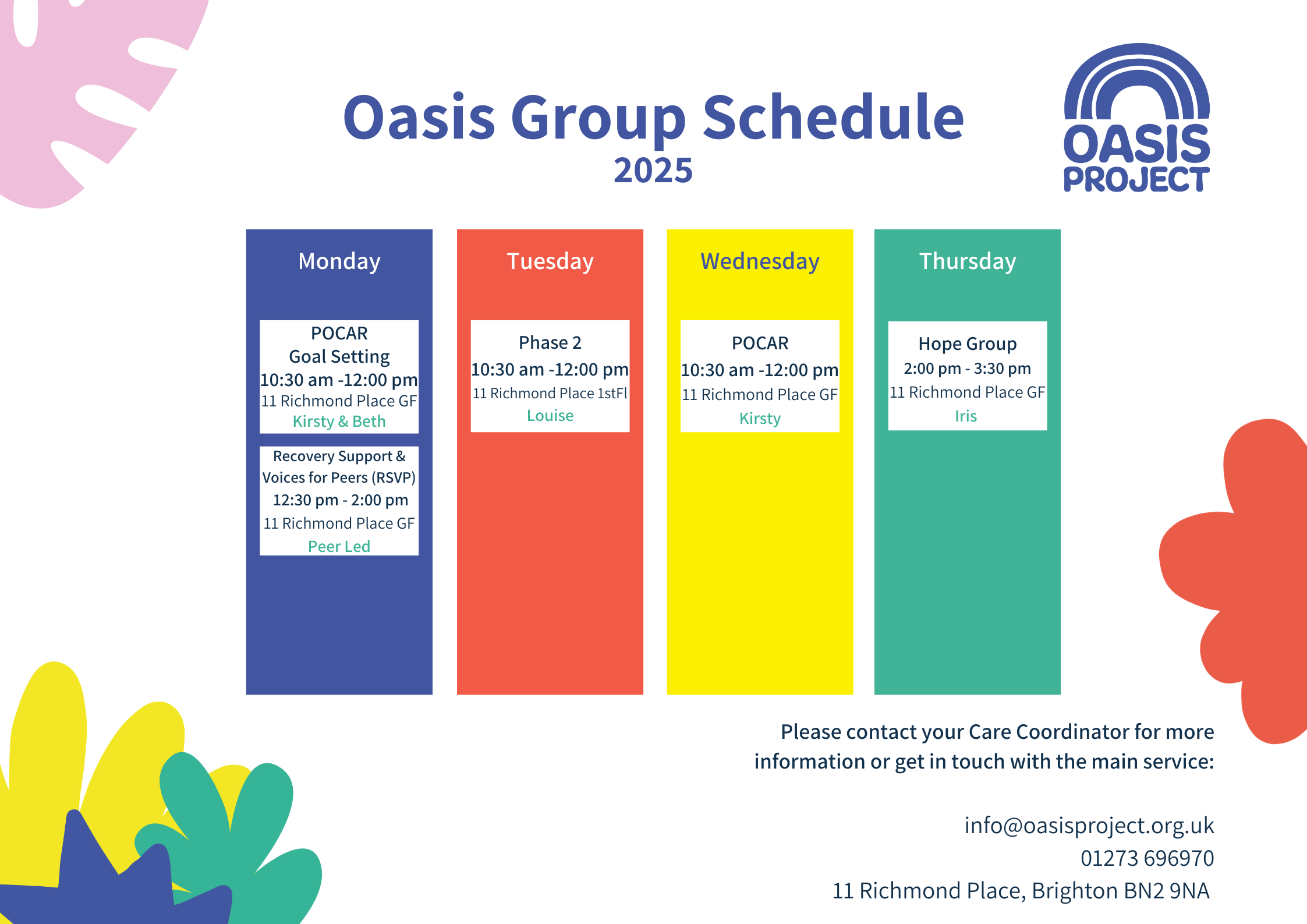 Oasis Brighton Adult Services Group Schedule 2025 (wCreative Recovery) (3)
